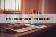 广东十张麻将打法视频（广东麻将13张）