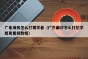 广东麻将怎么打初学者（广东麻将怎么打初学规则视频教程）