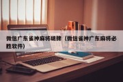 微信广东雀神麻将胡牌（微信雀神广东麻将必胜软件）