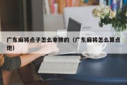 广东麻将点子怎么拿牌的（广东麻将怎么算点炮）