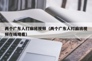 两个广东人打麻将视频（两个广东人打麻将视频在线观看）