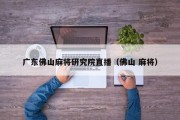 广东佛山麻将研究院直播（佛山 麻将）