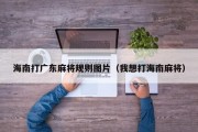 海南打广东麻将规则图片（我想打海南麻将）
