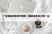 广东假麻将机事件视频（假麻将机多少钱一台）